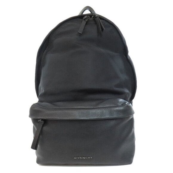 GIVENCHY Backpack Nylon Material Leather Classic Black - Picture 1 of 11